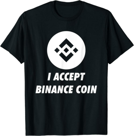 BNB Coin T-Shirt Official I Accept Binance Cryptocurrency