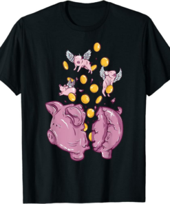 Bank Of The 21 Century T-Shirt Piggy Bank With Angels