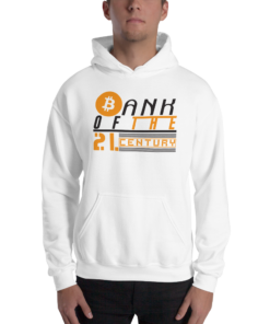 Bitcoin Merch – Bank of the 21. century Men’s Hoodie