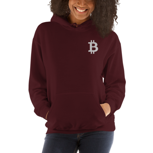 Bitcoin Merch – Women’s Embroidered Hoodie