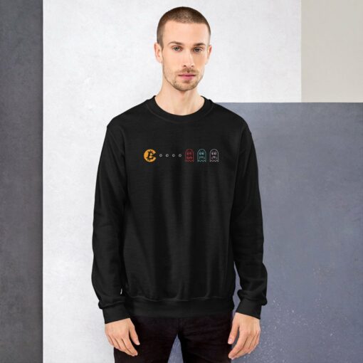 Bitcoin Pacman Unisex Sweatshirt