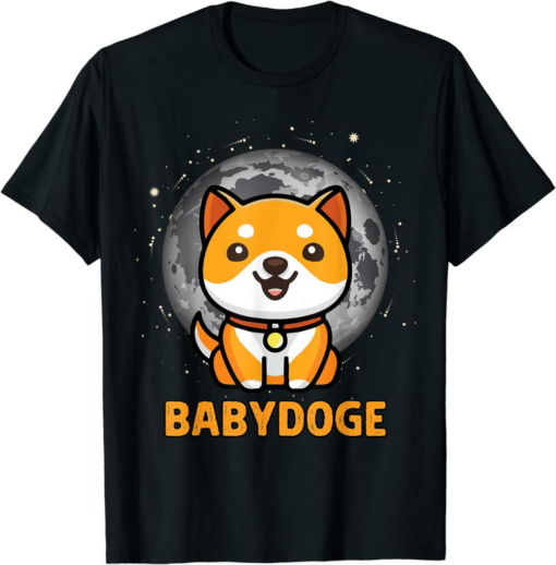 Black Doge Drone T-Shirt Baby Doge Coin Crypto Moon