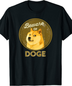 Black Doge Drone T-Shirt Beware Of Doge Cute Shiba Inu Funny