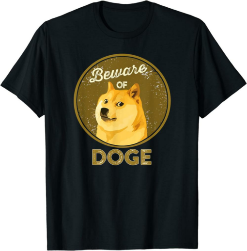 Black Doge Drone T-Shirt Beware Of Doge Cute Shiba Inu Funny