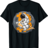 Black To The Moon T-Shirt Astronaut Flies With The Btc