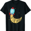 Black To The Moon T-Shirt Bitcoin Btc Crypto Rocket
