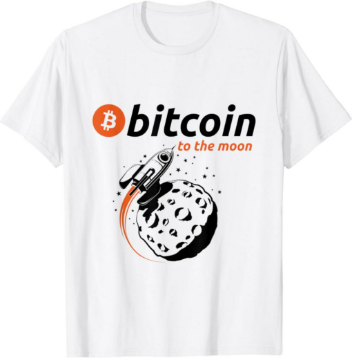 Black To The Moon T-Shirt Bitcoin Merch Bitcoin Hodl Btc