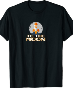 Black To The Moon T-Shirt Bitcoin Rocket Btc Cryptocurrency
