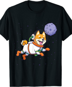 Black To The Moon T-Shirt Dog Going To The Moon Trading