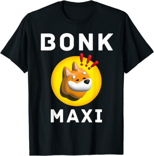 Bonk Coin T-Shirt Maxi Investor Crypto Meme Shitcoin Chad