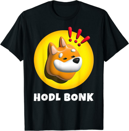 Bonk Coin T-Shirt Meme HODL Cryptocurrency