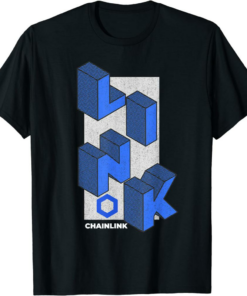Chainlink T-Shirt Crypto Isometric Text Link Cryptocurrency