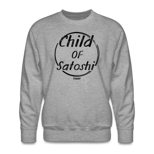 Child Of Satoshi (Black Lettering) Bitcoin Crewneck Sweatshirt