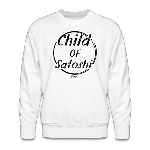 Child Of Satoshi (Black Lettering) Bitcoin Crewneck Sweatshirt