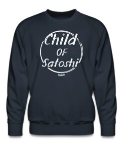Child Of Satoshi (White Lettering) Bitcoin Crewneck Sweatshirt