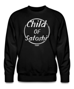 Child Of Satoshi (White Lettering) Bitcoin Crewneck Sweatshirt