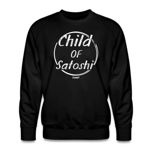 Child Of Satoshi (White Lettering) Bitcoin Crewneck Sweatshirt