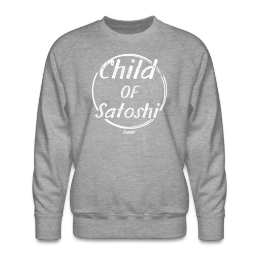 Child Of Satoshi (White Lettering) Bitcoin Crewneck Sweatshirt
