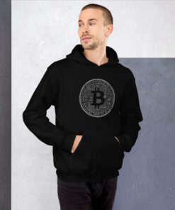 Distressed Bitcoin Coin Hoodie