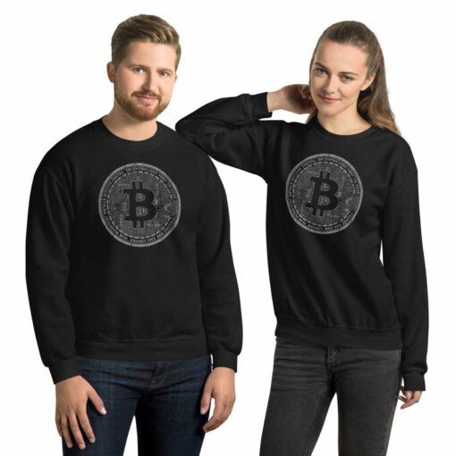 Distressed Bitcoin Coin Unisex Sweatshirt