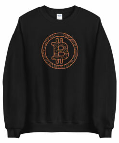 Distressed Stamped Silicon Chip Unisex Bitcoin Sweatshirt
