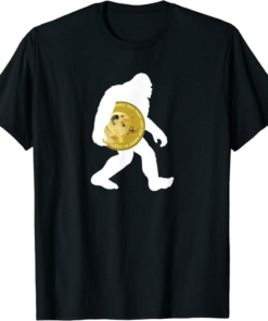 Doge Coin T-Shirt Bigfoot Holding Dogecoin