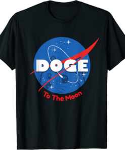 Doge Coin T-Shirt Doge Space To The Moon