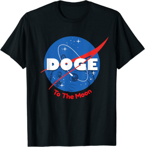 Doge Coin T-Shirt Doge Space To The Moon