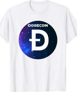 Doge Coin T-Shirt Dogecoin Cryptocurrency Space Galaxy