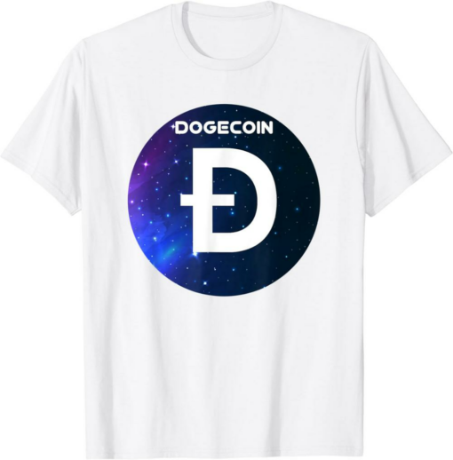 Doge Coin T-Shirt Dogecoin Cryptocurrency Space Galaxy