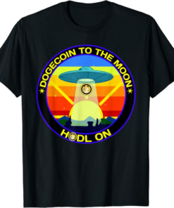 Doge Coin T-Shirt Dogecoin HODL On To the Moon Funny Crypto