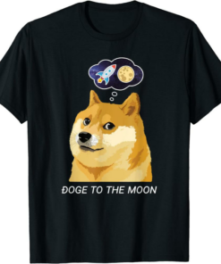 Doge Coin T-Shirt Dogecoin To the Moon HODL Crypto Meme