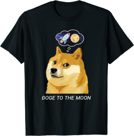 Doge Coin T-Shirt Dogecoin To the Moon HODL Crypto Meme