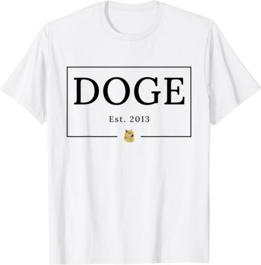 Doge Coin T-Shirt Est 2013 Crypto Currency