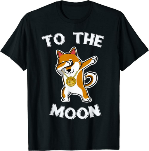 Doge Coin T-Shirt For Moon Dabbing Shiba Inu