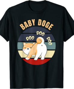 Doge Coin T-Shirt Funny Baby Crypto Dogecoin Doo To The Moon