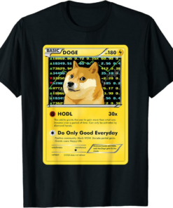 Doge Coin T-Shirt Funny Dogecoin Doge HODL Card Crypto