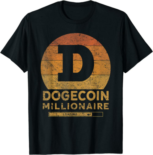 Doge Coin T-Shirt Millionaire Vintage Design For Miner