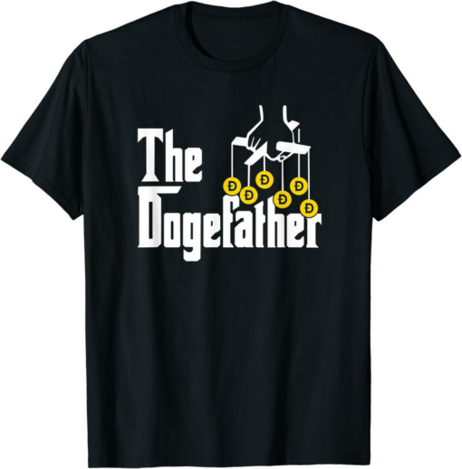 Doge Coin T-Shirt The Dogefather Crypto To The Moon HODL
