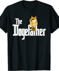 Doge Coin T-Shirt The Dogefather Funny Cryptocurrency Meme