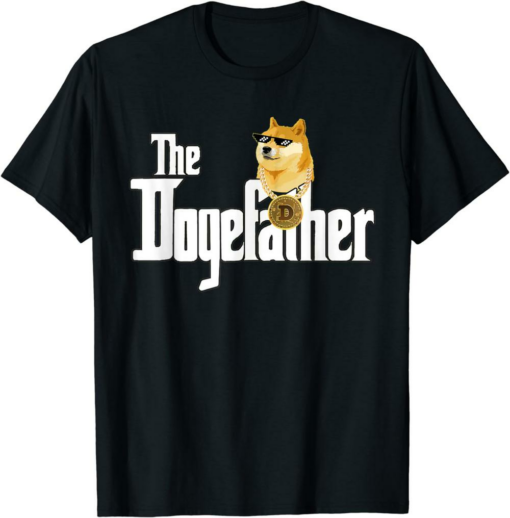 Doge Coin T-Shirt The Dogefather Funny Cryptocurrency Meme