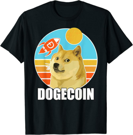 Doge Coin T-Shirt To The Moon Blockchain Crypto