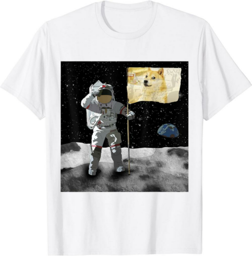 Doge Coin T-Shirt To The Moon Cryptocurrency