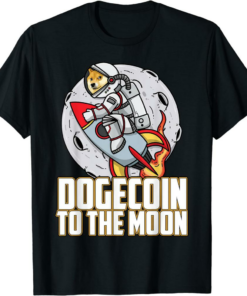 Doge Coin T-Shirt To The Moon Shiba Rocket