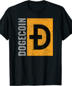 Doge Coin T-Shirt Vintage Retro Dogecoin Cryptocurrency