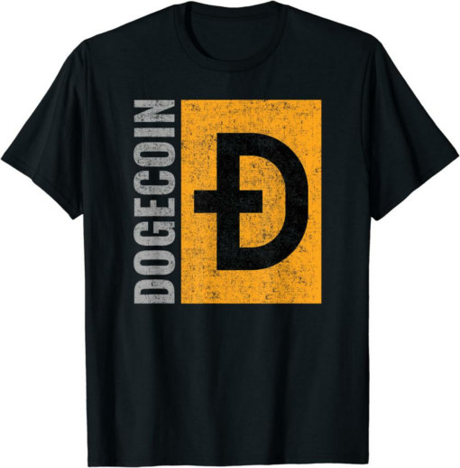 Doge Coin T-Shirt Vintage Retro Dogecoin Cryptocurrency