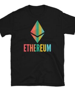 Ethereum Line Design T-Shirt Colors Eth Cryptocurrency