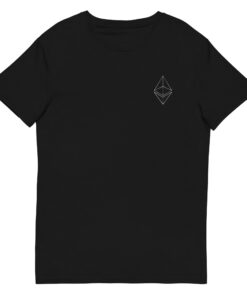 Ethereum Line Design T-Shirt Minimalist Cryptocurrency