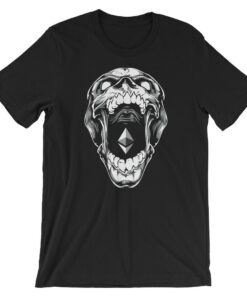 Ethereum Line Design T-Shirt Skull Funny Humor Crypto
