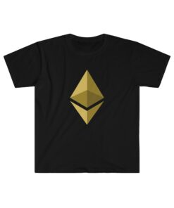 Ethereum Logo T-Shirt Golden Crypto Eth Logo Cryptocurrency